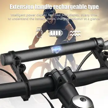 Акумулаторна велосипедна кормило Extender MTB Road Bicycle Headlight Mount Bar Extension Bracket USB зареждане Колоездене Телефон Holder