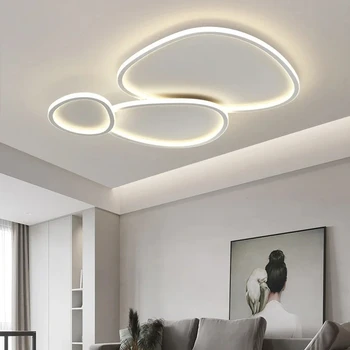Модерни творчески LED таванни светлини Nodic Начало Вътрешен декор Лустри за спалня Всекидневна трапезария Celling лампа кръгла бяла светлина