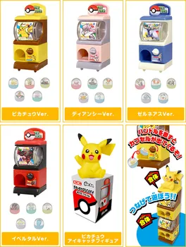 TAKARA TOMY Истински Pokemon Mini Gashapon машина Pikachu прекрасен действие фигура модел орнамент играчки