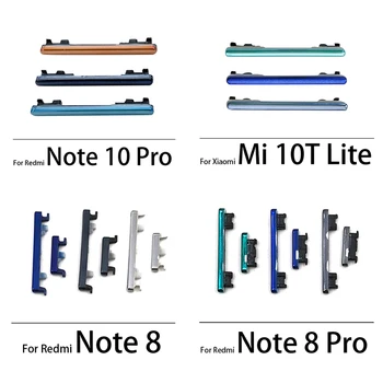 Нов бутон за захранване + страничен бутон за сила на звука за Xiaomi Redmi Note 8 10 Pro / За Xiaomi Mi 10T Lite страничен бутон ключ Xiaiomi Xiaom