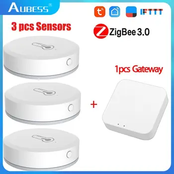 Tuya ZigBee Интелигентен безжичен сензор за влажност на температурата Работа с Zigbee Wireless Gateway Hub Via Alexa Google Home Smart Home