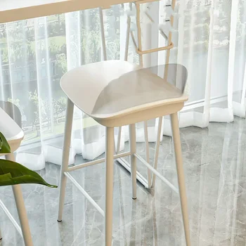  стол преносим бар стол пластмаса европейски стил модерен луксозен бар столове скандинавски дизайн бял стол хотел мебели