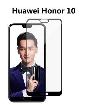 Оригинален Celeassy Premium 2.5D 9H черно пълно покритие закалено стъкло за Huawei Honor 10 Honor10 екран протектор