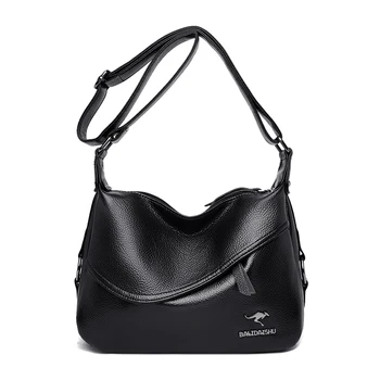 Жени кожена чанта за рамо чанта Купувач пътуване Crossbody чанта марка дизайнер луксозна PU кожена кофа Tote