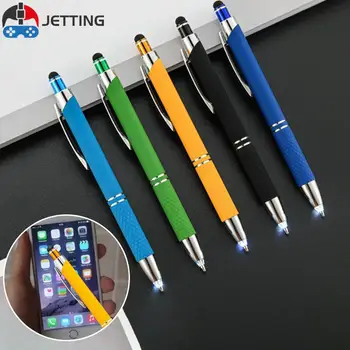 Нов 3 в 1 сензорен екран стилус химикалка с LED светлина за IPad телефон училище писане писалки 14.1 * 1.1cm