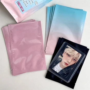 10 бр градиент розово синьо топлина печат чанти Ins притежателя на картата опаковане чанти Out карта подарък чанти