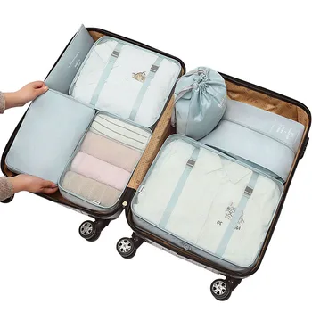 Пътуване /комплект Голям капацитет багаж съхранение чанти за опаковане куб нови дрехи бельо куфар организатор чанта съхранение торбичка