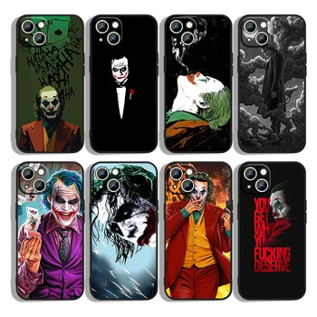 DC Hot Art Joker Калъф за филмов телефон за Apple iPhone 14 13 12 11 мини XS XR X Pro Max 8 7 6S 6 Plus черен мек капак