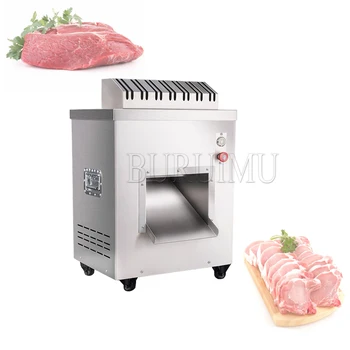 У дома Електрически търговски месо кубчета зеленчуци Кътър машина Висок клас месо Slicer прясно месо Strip Кътър машина за нарязване на кубчета