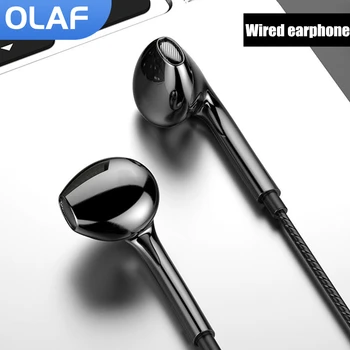 Olaf Universal 3.5mm слушалки в ухото Спортна музика Слушалки за слушалки Handfree Кабелни слушалки За телефон Xiaomi Huawei Samsung