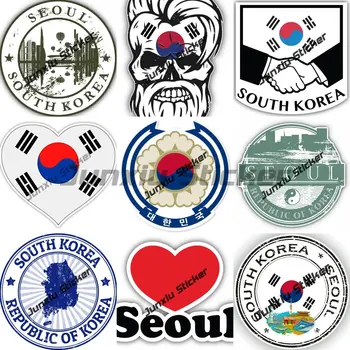 Южна Корея герб флаг стикер покритие драскотини декорация Decal за авто Rv стикери камион кемпер стикери стикери за кола