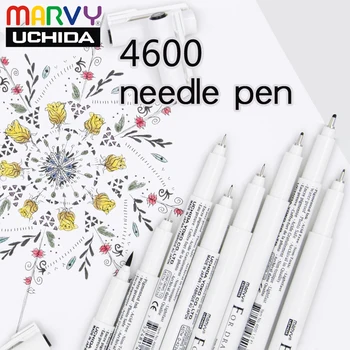 MARVY Pigma Micron Liner Drawing Marker Pens Fine Tip 0.03/0.05/0.1/0.2/0.3/0.4/0.5/0.6/0.7/0.8/1.0mm/Brush Painting Needle pen