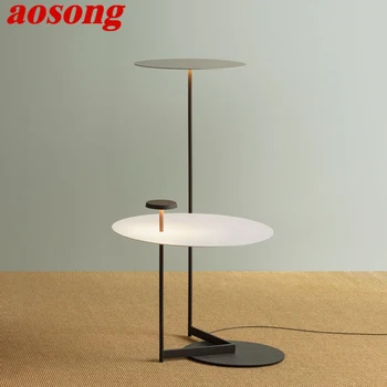 AOSONG Скандинавска подова лампа Модерно изкуство Семейство Iiving Чайна стая Спалня Творчество Луксозна LED декоративна стояща светлина