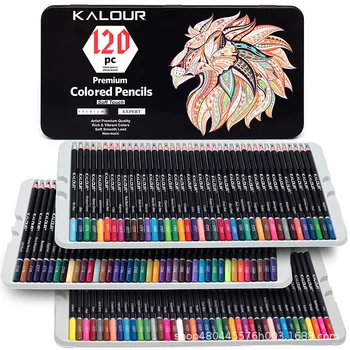 Професионален студент рисуване молив 120 цветни моливи комплект за възрастни художници професионални арт консумативи изкуство цвят молив комплект