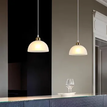 Nordic стъкло висулка лампа E27 тела стъкло абажур LED висящи светлина спалня хол кухня трапезария ресторант дома декор