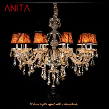ANITA американски стил полилей лампа LED висулка свещ висящи светлина луксозни тела за дома декор вила зала