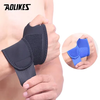 AOLIKES 1PCS спортен маншет китката подкрепа ремъци обвивки за колоездене баскетбол вдигане на тежести фитнес фитнес ленти за ръце протектор