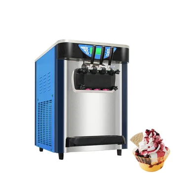 Търговски Sanwei мек сладолед машина Desktop мляко плодове ягода вкус