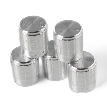 10PCS Сребърни алуминиеви алуминиеви капачки за копчета WH148 15 * 17mm Комплект копчета за потенциометър