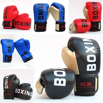 Боксови ръкавици за деца Възрастни Muay Thai Boxe Sanda Equipment Free Fight Бойни изкуства Kick Бокс обучение Ръкавица обучение
