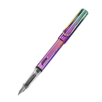 Colorful Fountain Pen Gift Writing Pen Piston-Filled Large Ink Capacity Fit for Calligraphy Art Signatures Illustrations