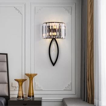 Скандинавски минималистични стенни светлини Модерна луксозна спалня Нощна лампа Коридор коридор пътека Вътрешно декоративно осветление 6pa
