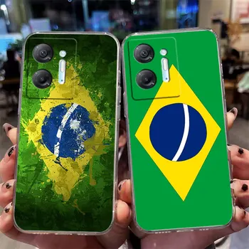 Ясен калъф за телефон за Infinix HOT 9 10 11 12 12i 20 20s 30 30i POVA 3 4 PRO PLAY Мек калъф Funda Coque Shell Cover Знаме на Бразилия
