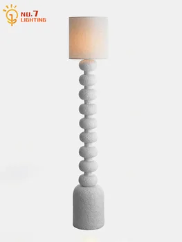 Дизайнер минималистичен Wabi-саби смола подова лампа за живеене/модел стая дивани LED E27 ъглова стойка светлини Начало декор спалня хотел