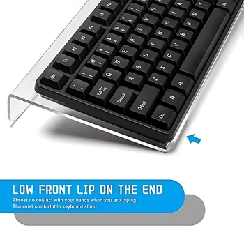Прозрачен цвят без приплъзване клавиатура тава за подобрена производителност на игрите клавиатура щранг за игри