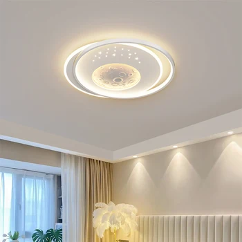 Модерна LED таванна лампа Яркост Регулируемо дистанционно управление Таванни светлини за хол Спалня Кухня Трапезария Декорация