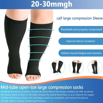 High Open Toe медицински компресия чорапи мед компресия чорап бедрото кръвообращението промоция чорапи против умора