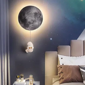 Moon творчество LED стена лампа за спалня нощно шкафче проучване модерен стена sconce Luster Home Decoratioan осветително тяло