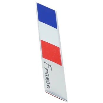  Аксесоари за кола Стикер за кола за цялото тяло Лого на флага на Франция Алуминиева сплав Аксесоари за кола Стикери за кола