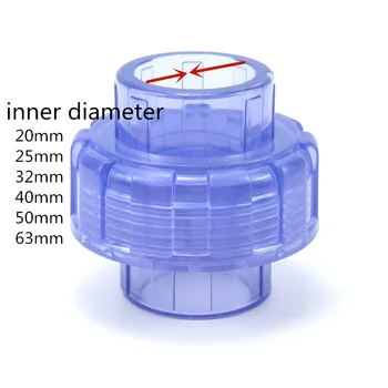  вътрешен диаметър 20 ~ 63 мм ПВЦ съюз конектори градина напояване водоснабдяване адаптер аквариум риба резервоар прав щепсел 1 бр