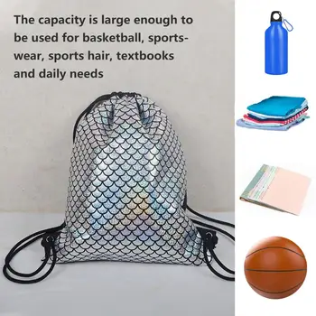 Pocket чанта баскетбол раница пайети дизайн баскетбол шнур раница водоустойчив капацитет фитнес чанта за спортни устойчиви