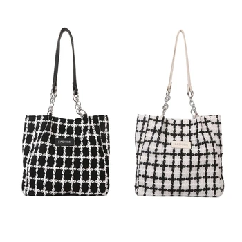 Tartans шарени голяма пазарска чанта модни решетки дизайн чанта стилен и просторен рамо чанта подарък за любителите на модата