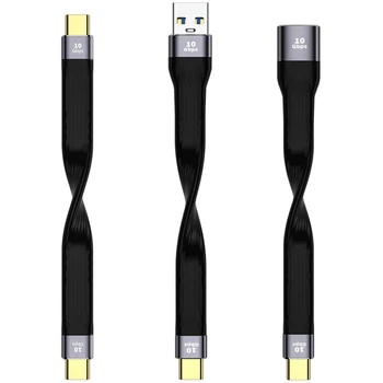 4K USB-C 3.1 Gen 2 кабел 10G Emark чип къс тип C USB-C към USB-C видео синхронизиране зарядно кабел PD 40W 4K видео за macbook pro Air