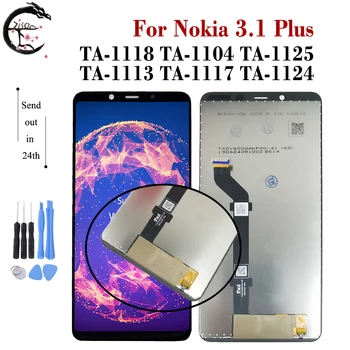 LCD с рамка за Nokia 3.1 Plus дисплей TA-1118 TA-1104 TA-1125 TA-1113 TA-1117 екран сензорен дигитайзер събрание N3.1Plus LCD