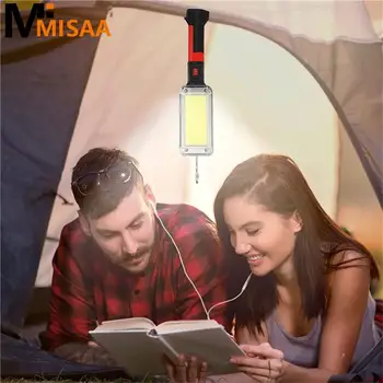 Къмпинг фенер Cob водоустойчив преносим USB акумулаторна за открит къмпинг Cob работа светлина аварийно фенерче