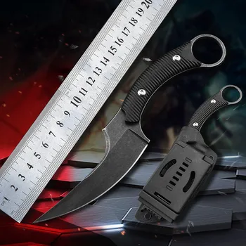 Ztech Тактически открит къмпинг оцеляване спасяване CS GO фиксиран нож Utility Кътър Лов джобни ножове Преносими бойни инструменти