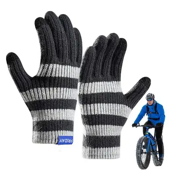 Зимни ръкавици Удебелени зимни ръкавици със сензорен екран Удобни тренировъчни ръкавици Плюшени топли ръкавици за фитнес студено време