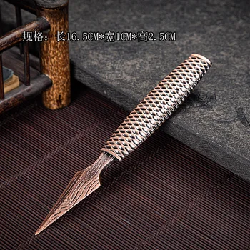 16CM Реколта новост чист метал писмо отварачка нож змия мащаб моделиране нож оръжие колекция момчета играчки канцеларски нож