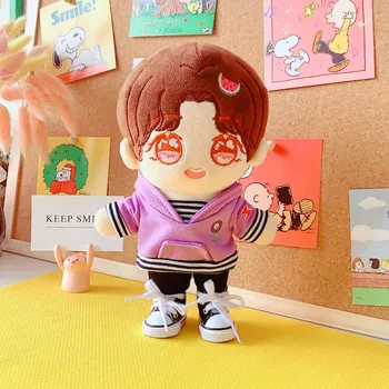 лилаво 20 см бебе кукла облекло плюшени дрехи кукла прекрасен пуловер плюшени играчки кукли аксесоари за Корея Kpop EXO идол кукли