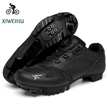XIWEIHU 2023 Професионална скорост MTB Колоездене обувки Road RB велосипед плоски маратонки Cleat мръсотия Bike SPD планински обувки