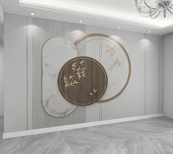 Персонализирана модерна нова спалня хол декорация живопис геометрични линии Спалня фон декорация тапет