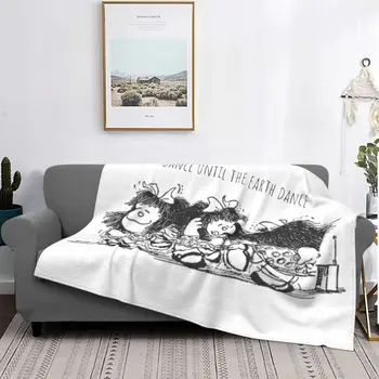 Mafalda Dance Music Blanket Flannel Summer Air Conditioning Multifunction Ultra-Soft Throw Blanket for Home Car Plush Thin Quilt