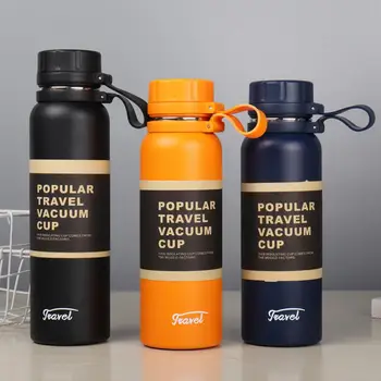 650/850/1100ml неръждаема стомана вакуумна колба термос бутилка вода открит спорт пътуване термична чаша голям капацитет