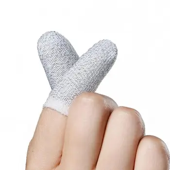 Нов 2бр дишаща анти-пот чувствителен ръкав за тъчскрийн игри преносим ръкав пръст за мобилен телефон