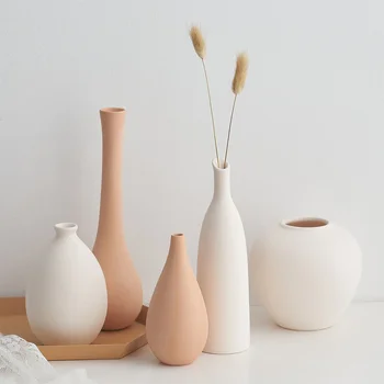 Начало декор керамична ваза за аранжиране на цветя модерна всекидневна бюро шкаф украшение кухненски аксесоари трапезария маса декор