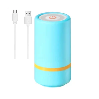 Portable USB акумулаторна ръчна мини чанта уплътнител кухня умен малка храна домакинство вакуум уплътнител с 10 чанти синьо